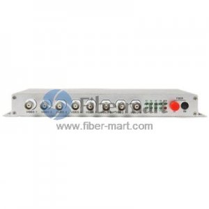 8 Channel Video to Fiber SM 20km Optical Video Multiplexer in Aluminum Alloy Case