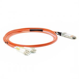 3m(9.64ft) Generic Compatible 40G QSFP+ to 4 Duplex LC Breakout Active Optical Cable