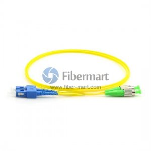 FC/APC to SC/UPC Singlemode 9/125 Duplex Fiber Patch Cable