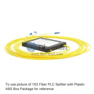 2x128 PLC Fiber Splitter Singlemode ABS Box Package