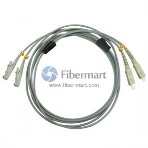 SC/UPC to E2000/UPC Duplex Multimode 62.5/125 OM1 Armored Patch Cable