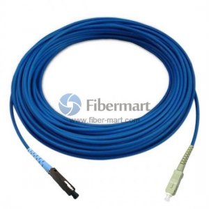SC/UPC to MU/UPC Simplex Singlemode 9/125 Armored Patch Cable