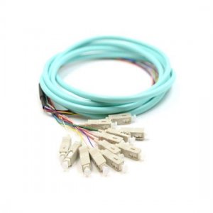 6 Fibers LC/SC/FC/ST/E2000 OM3 Multimode Bunch Fiber Optic Pigtail