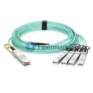 Customized 40GBASE QSFP+ to 4 SFP+ Breakout Active Optical Cable