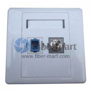 2-Port SC-ST Fiber Optic Wall Plate Outlet