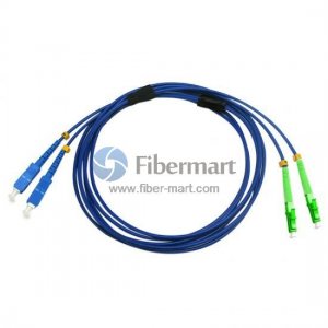 LC/APC to SC/UPC Duplex Singlemode 9/125 Armored Patch Cable