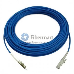 LC/UPC to E2000/UPC Simplex Singlemode 9/125 Armored Patch Cable