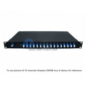 20 channels, Type A, 1RU Rack Mount, Simplex BIDI, Thermal AWG, DWDM Mux & Demux
