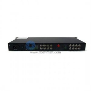 16 Channel Video & 1 Channel Bi-Directional Data to Fiber SM 20km Optical Video Multiplexer