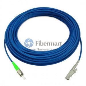 FC/APC to E2000/UPC Simplex Singlemode 9/125 Armored Patch Cable