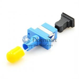 SC to ST Hybrid Simplex Plastic Fiber Adapter