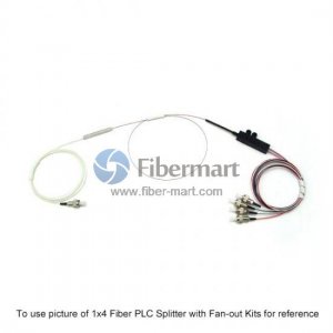 2x4 Fiber PLC Splitter with Fan-out Kits