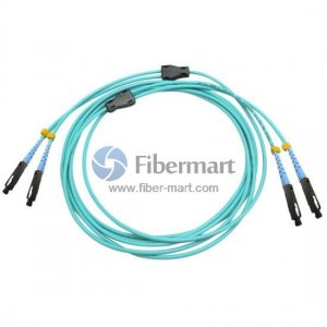 MU/UPC to MU/UPC Duplex OM3 50/125 Multimode Armored Patch Cable
