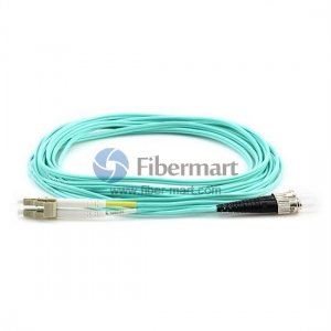 ST-LC Duplex OM4 50/125 Multimode Fiber Patch Cable