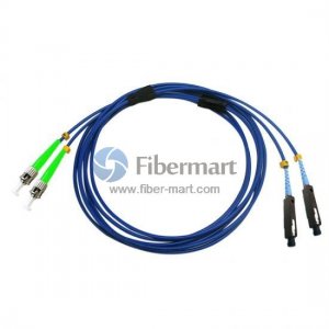 ST/APC to MU/UPC Duplex Singlemode 9/125 Armored Patch Cable