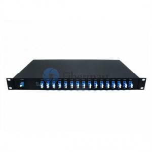 16 channels, Type B, 1RU Rack Mount, Simplex BIDI, Athermal AWG, DWDM Mux & Demux 16 channels, Type B, 1RU Rack Mount, Simplex BIDI, Athermal AWG, DWDM Mux & Demux