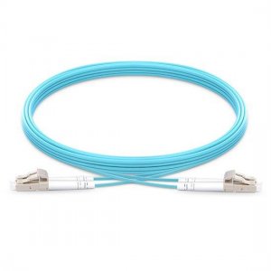 1M LC UPC to LC UPC Duplex 2.0mm PVC(OFNR) OM3 Bend Insensitive Fiber Patch Cable
