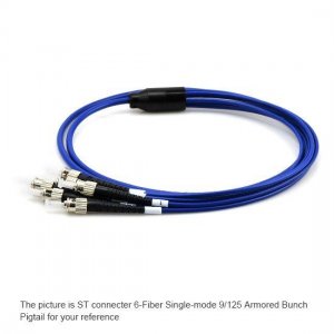 4 fiber 3.0mm 9/125 Singlemode LC/SC/ST/FC Armored Bunch Fiber Optic Pigtail