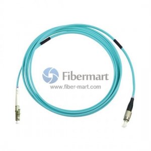 FC/UPC to LC/UPC Simplex OM3 50/125 Multimode Armored Patch Cable
