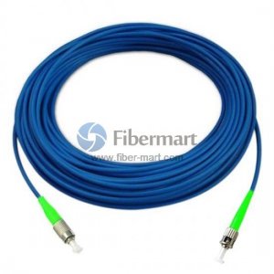 FC/APC to ST/APC Simplex Singlemode 9/125 Armored Patch Cable