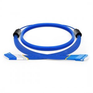 Custom LC to SC 6 Fibers Singlemode 9/125 Armored Breakout Cable 3.0mm Legs