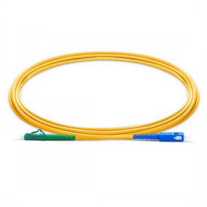 2m LC APC to SC UPC Simplex 2.0mm PVC(OFNR) SMF Bend Insensitive Fiber Patch Cable