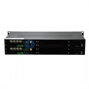 带 RS232/RS422 数据的 4 路单向 HD-SDI 光纤收发器套件