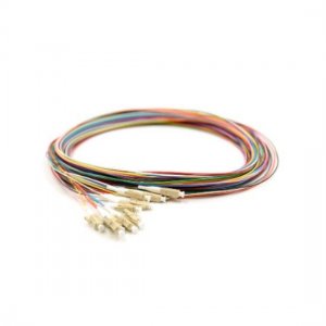 12 Fibers LC/SC/FC/ST/E2000 OM1/OM2 Multimode ColorCoded Fiber Optic Pigtail, Unjacketed