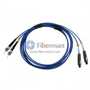 ST/UPC to MU/UPC Duplex Singlemode 9/125 Armored Patch Cable