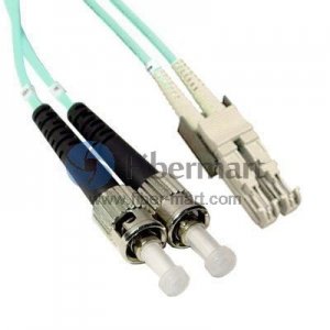 E2000-ST Duplex OM3 50/125 Multimode Fiber Patch Cable