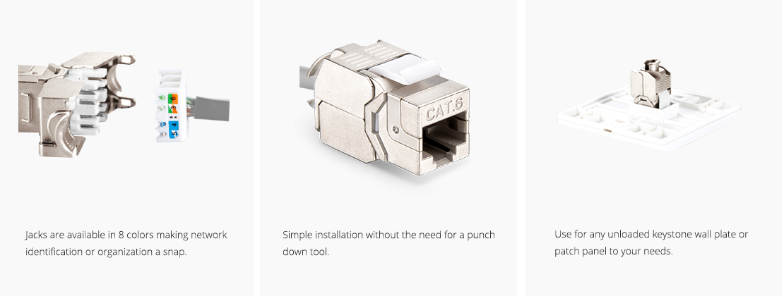 Keystone Jacks Installation for STP Toolless Keystone Module