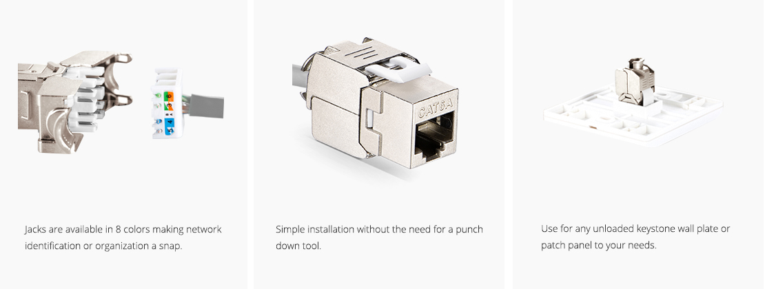 Keystone Jacks Installation for STP Toolless Keystone Module